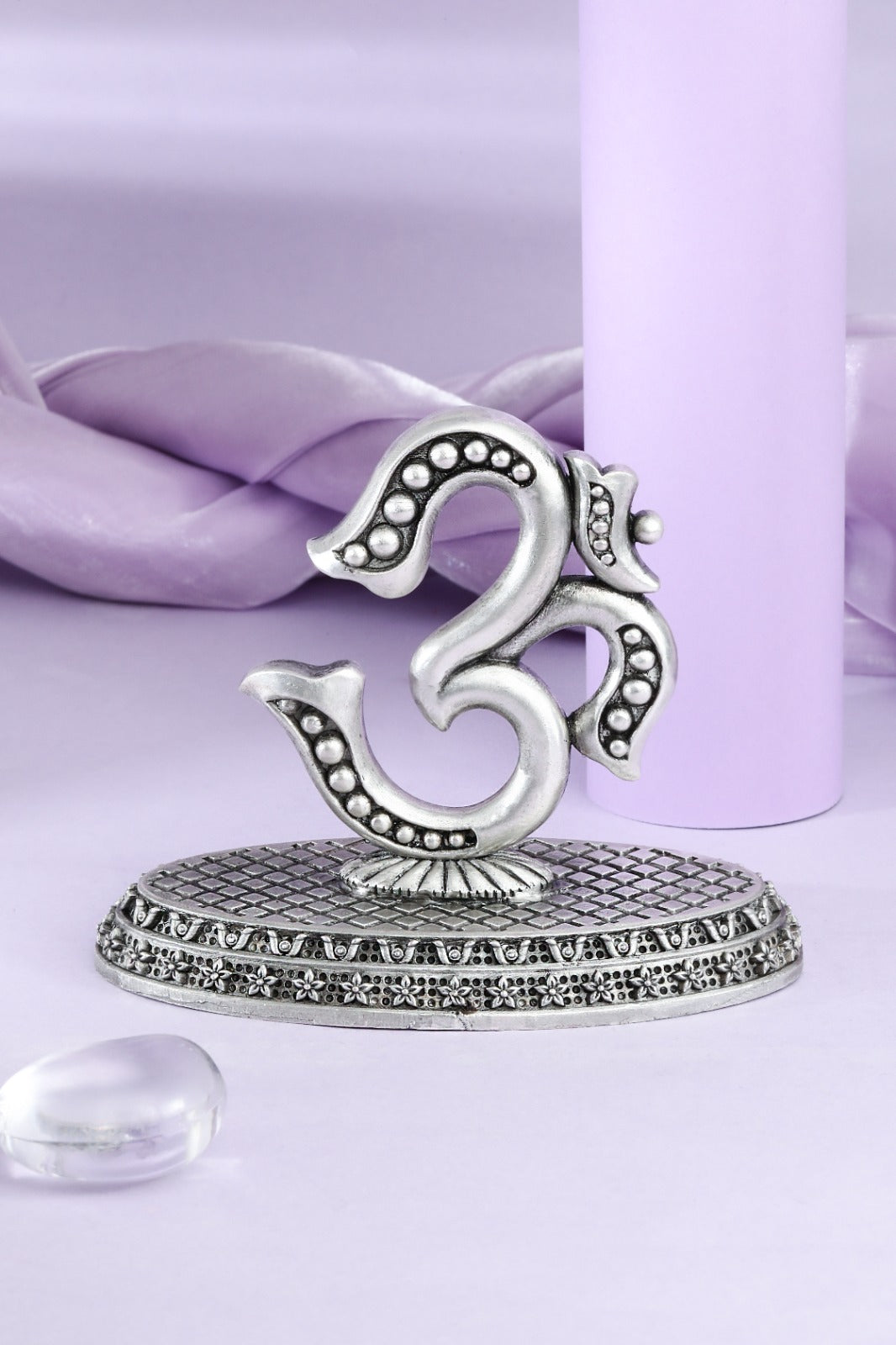 Antique Silver Om Symbol Showpiece