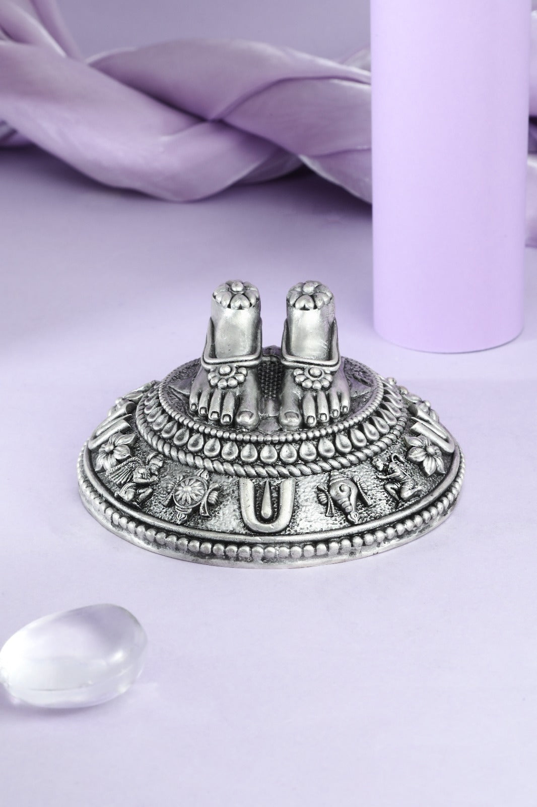Antique Silver Vishnu Charan Paduka