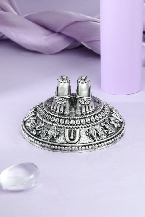 Antique Silver Vishnu Charan Paduka