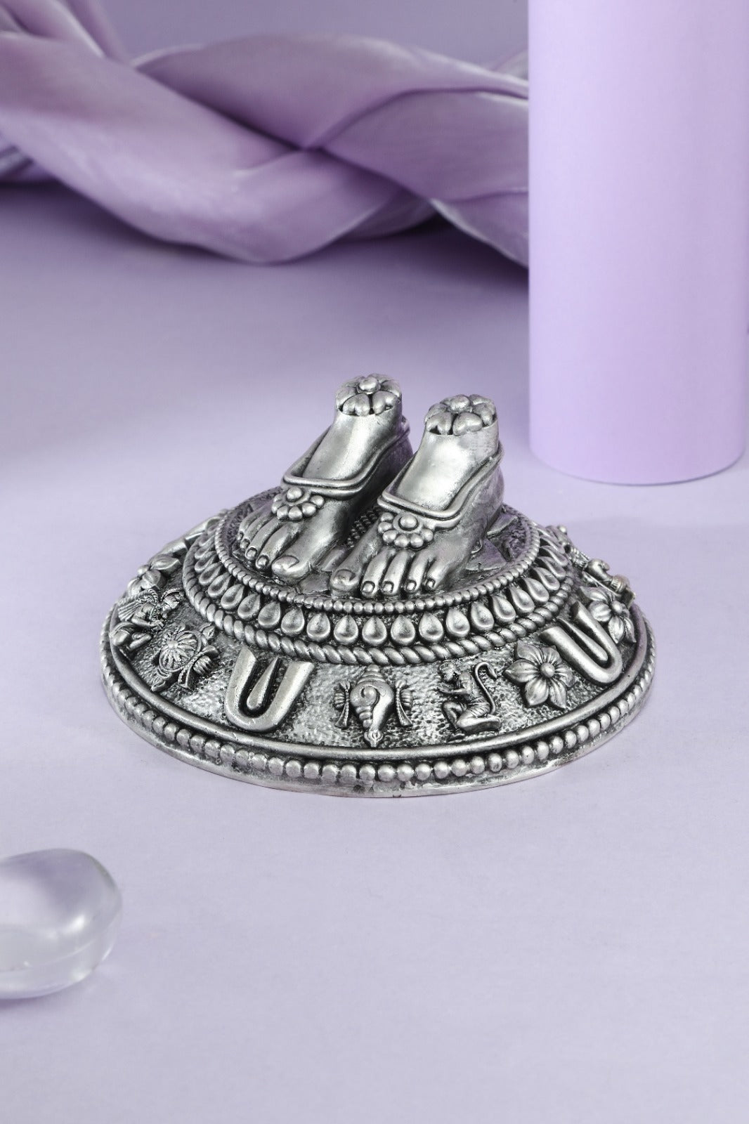 Antique Silver Vishnu Charan Paduka