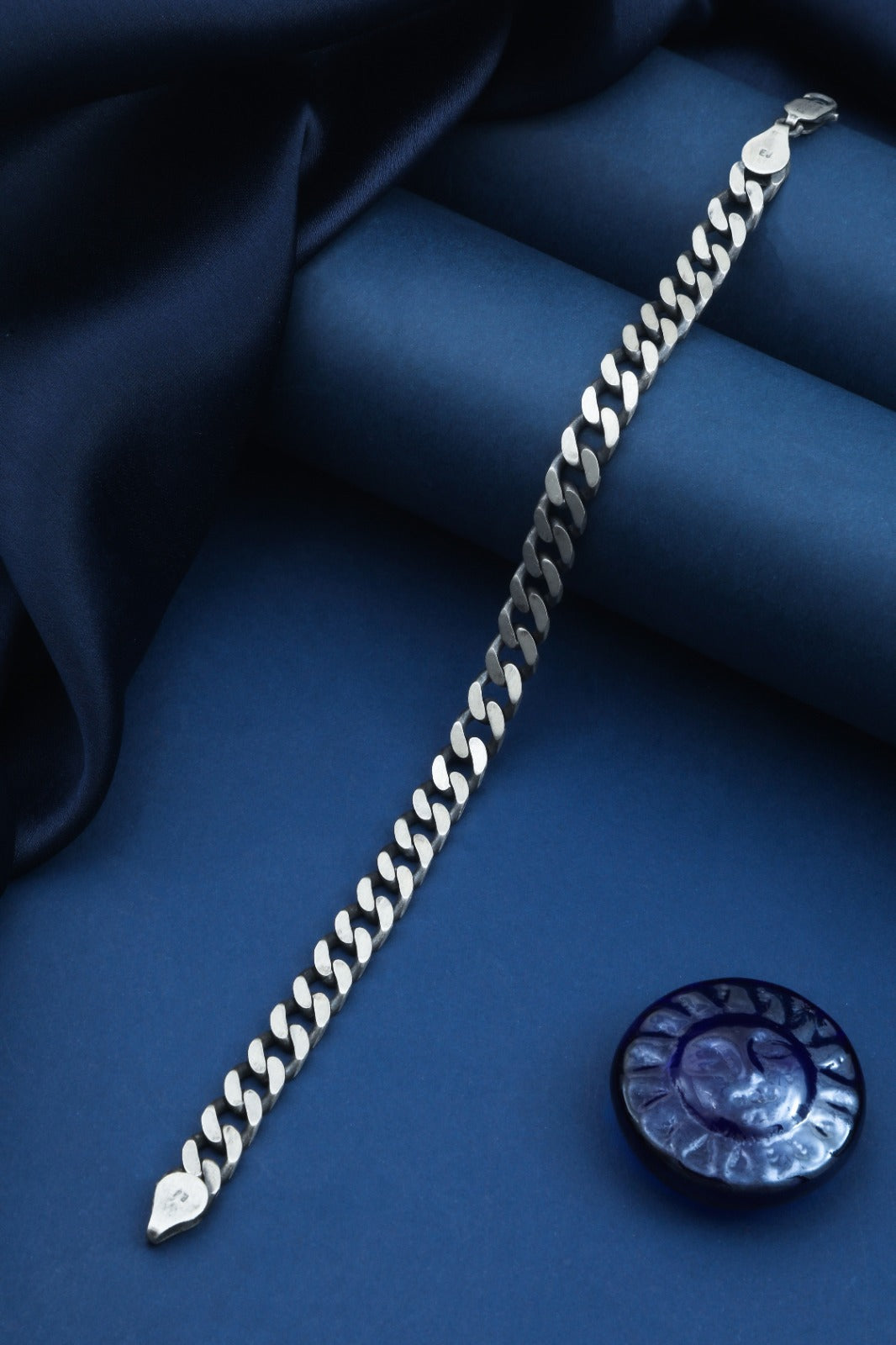 Wide Satin Curb Bracelet