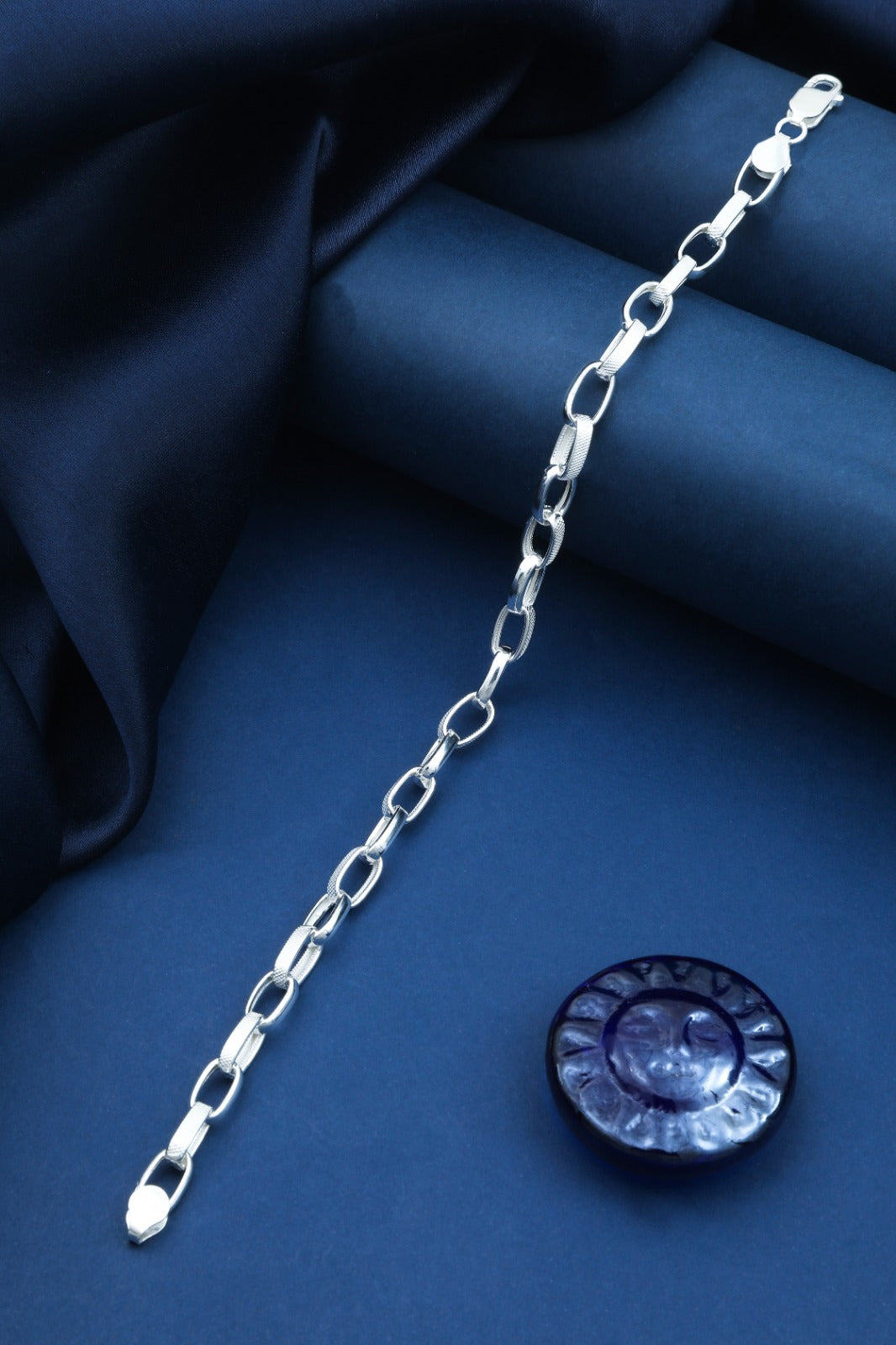Textured Bar Link Bracelet