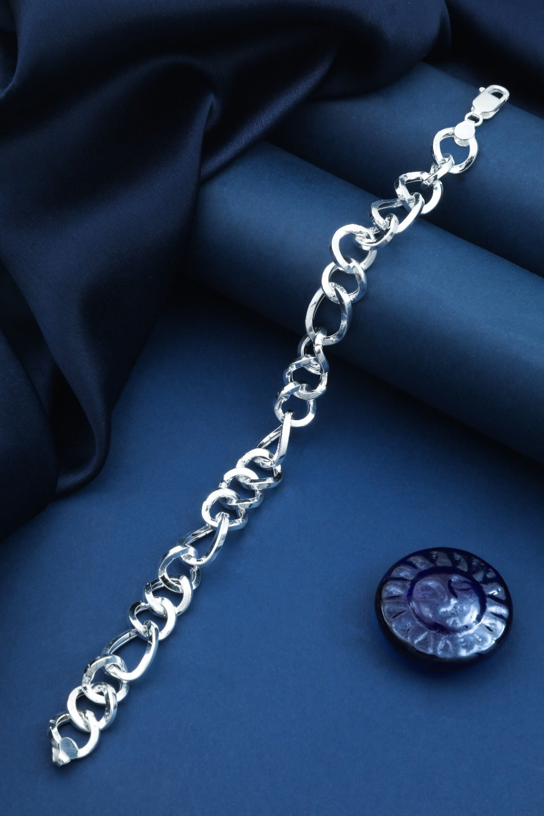 Mixed-Scale Abstract Link Bracelet