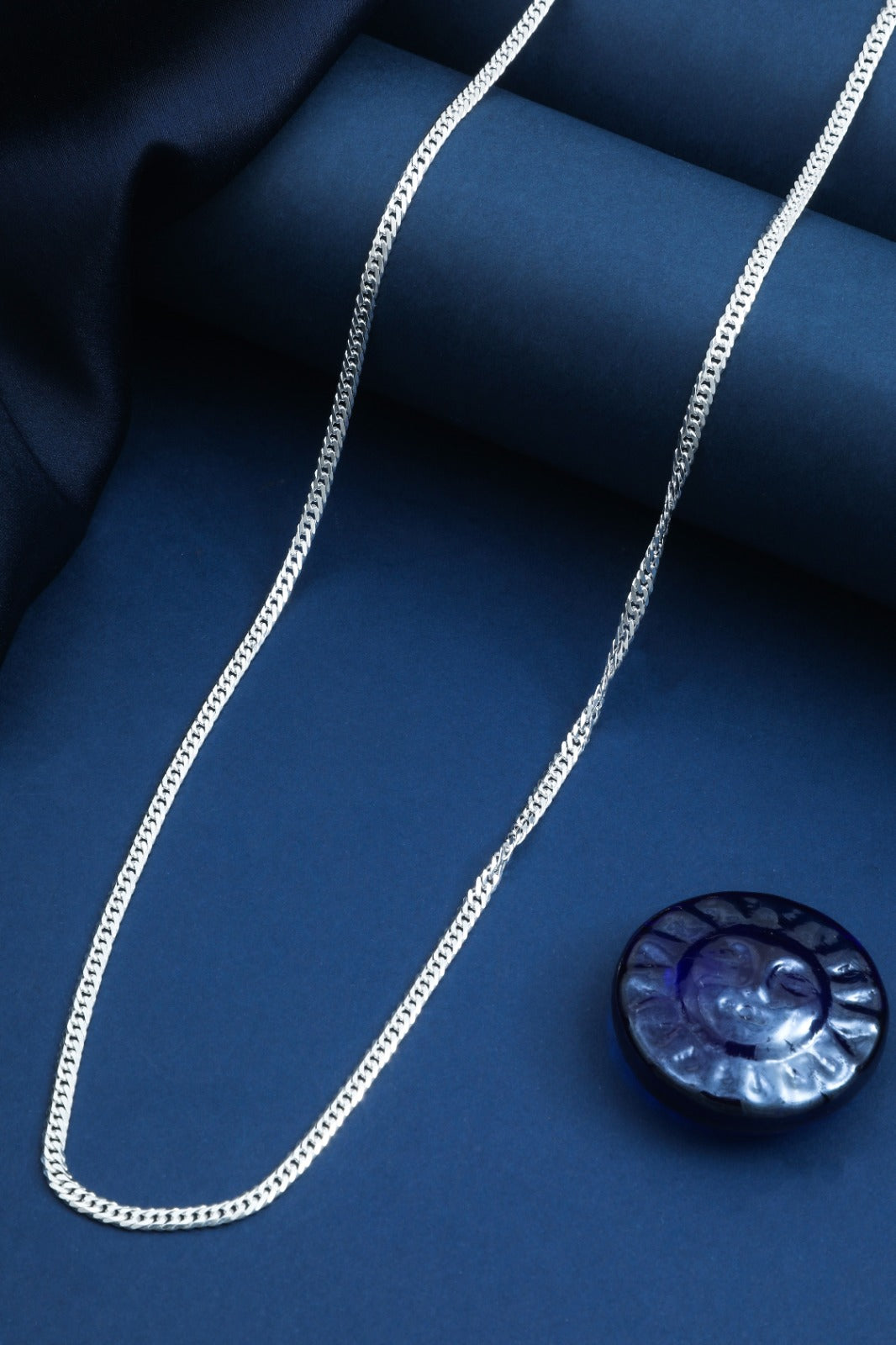 Lean Flat Curb Silver Chain