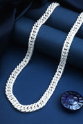 Broad Textured Curb Chain