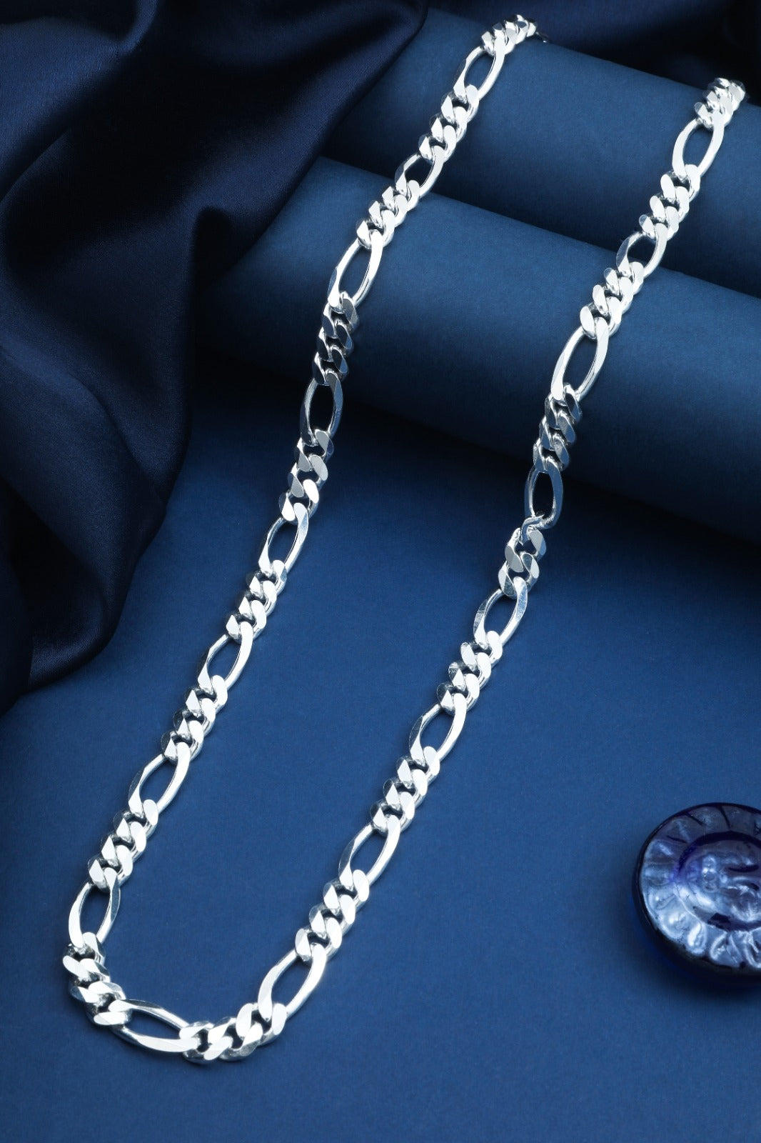 Broad Figaro Rhythm Silver Chain