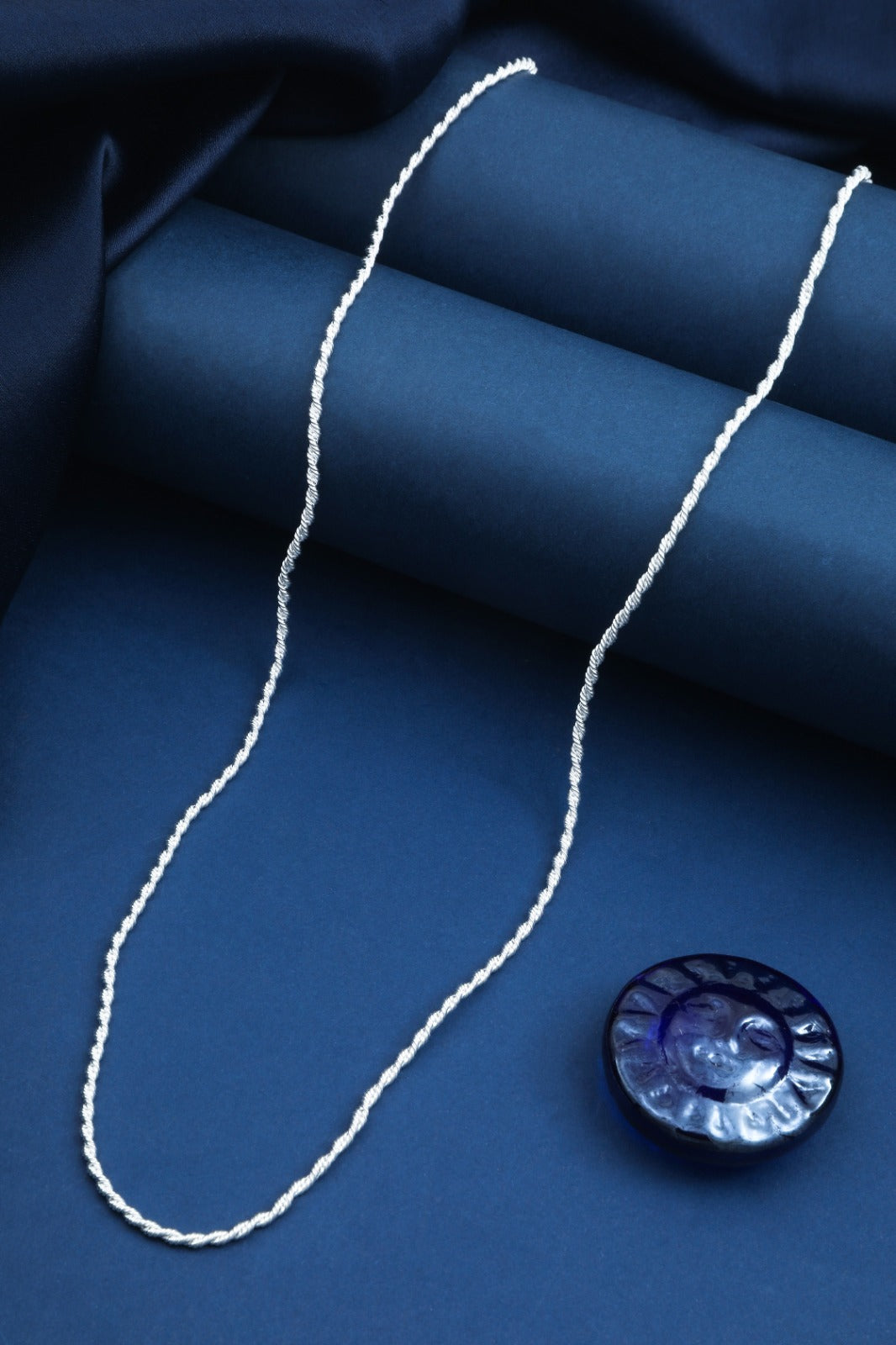 Fine Spiral Rope Silver Chain
