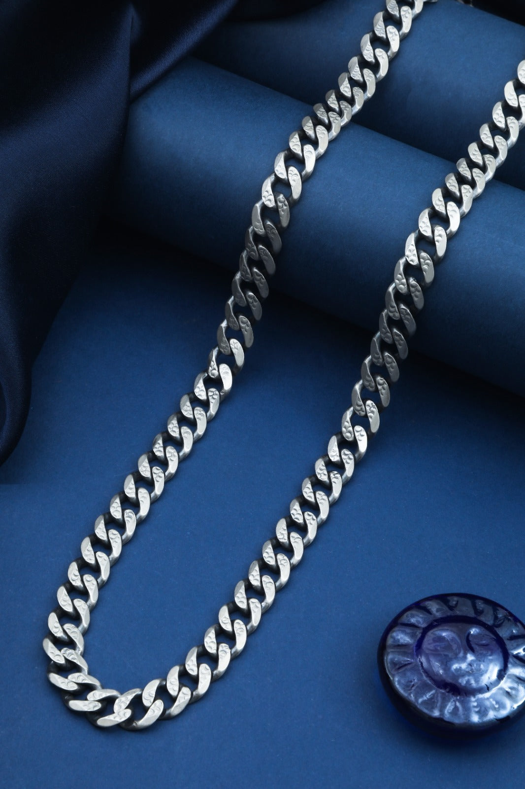 Engraved Broad Curb Chain