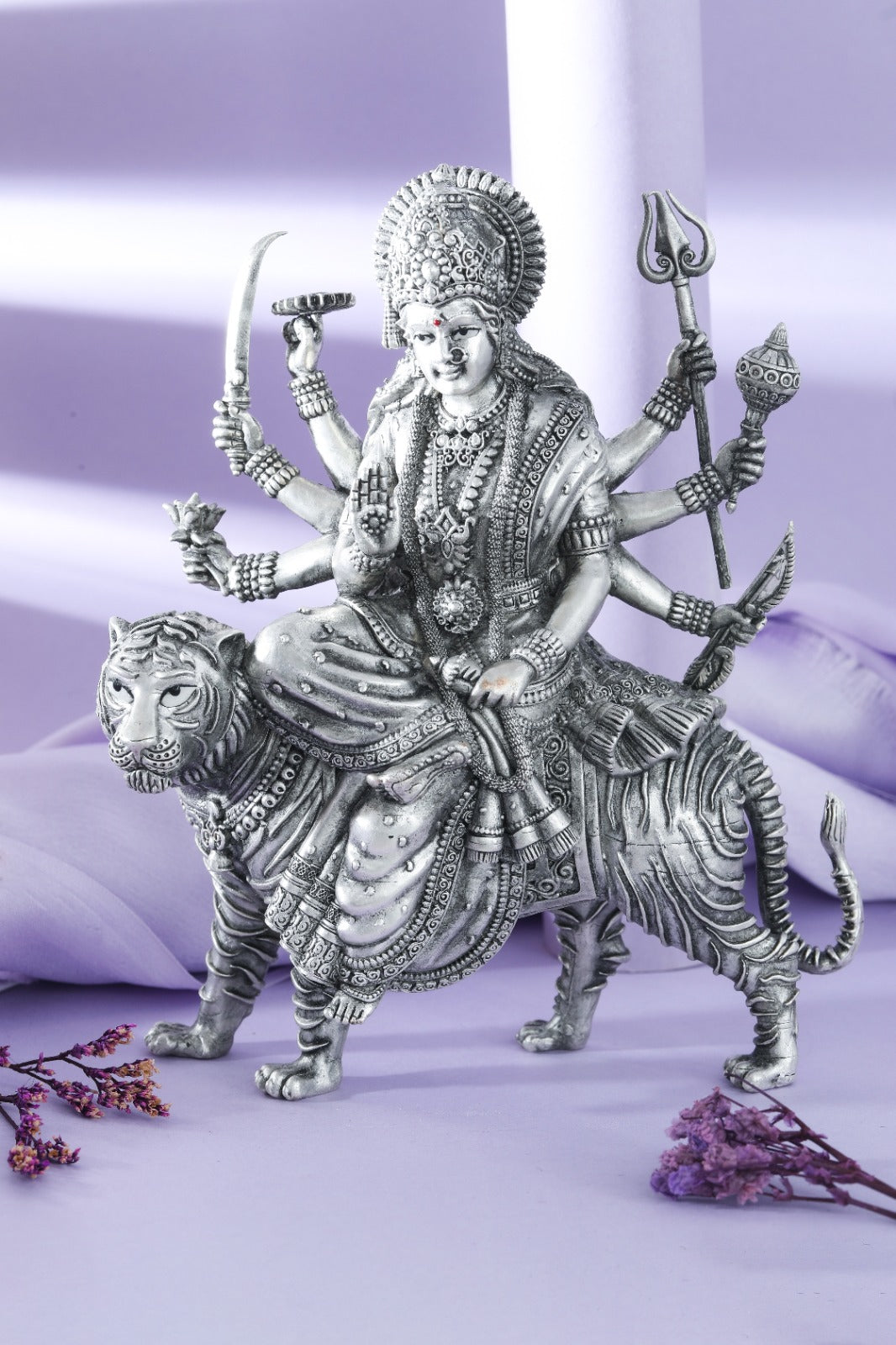 Durga Idol on Tiger