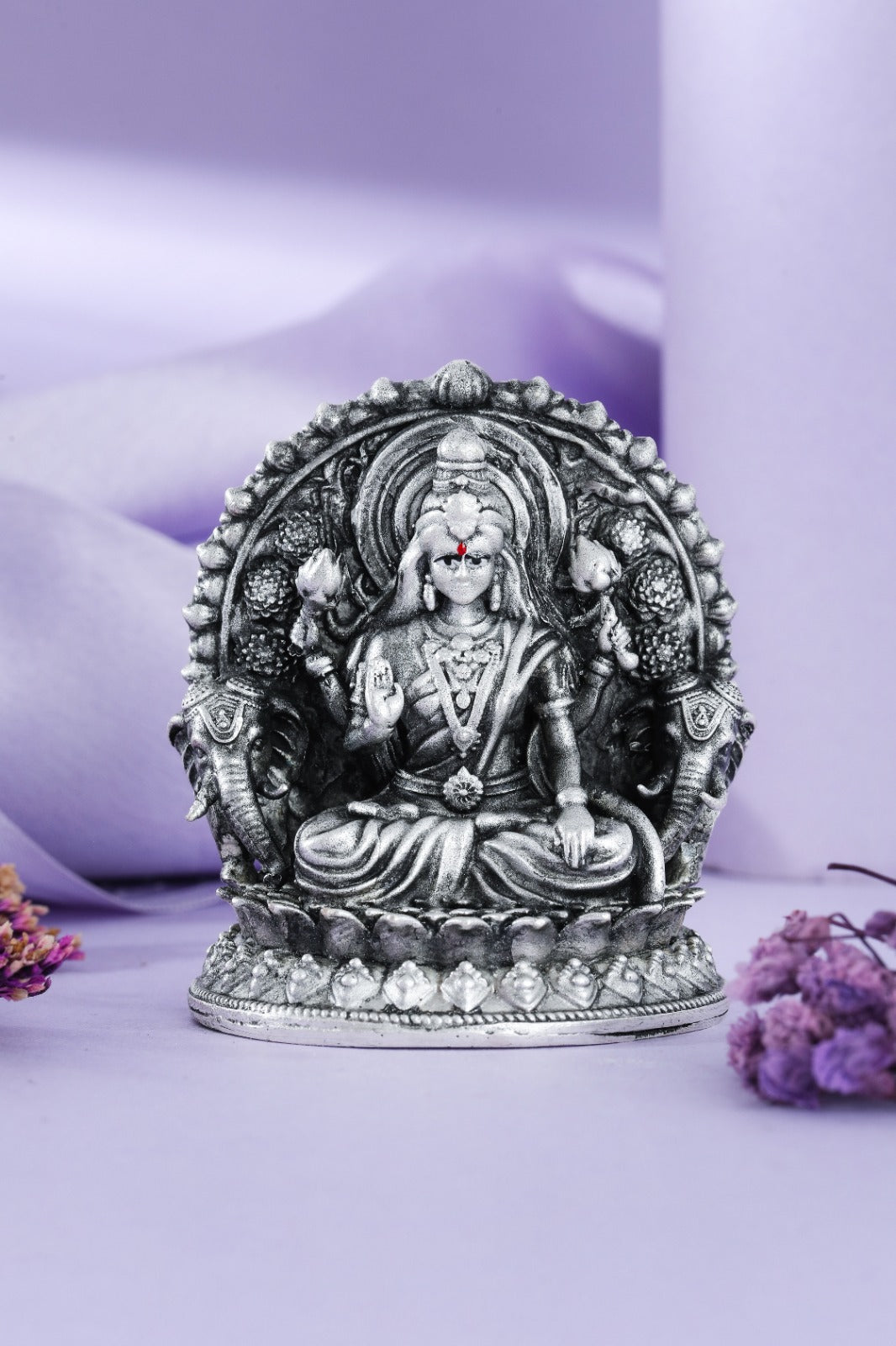 Gaja Lakshmi Silver Finish Idol