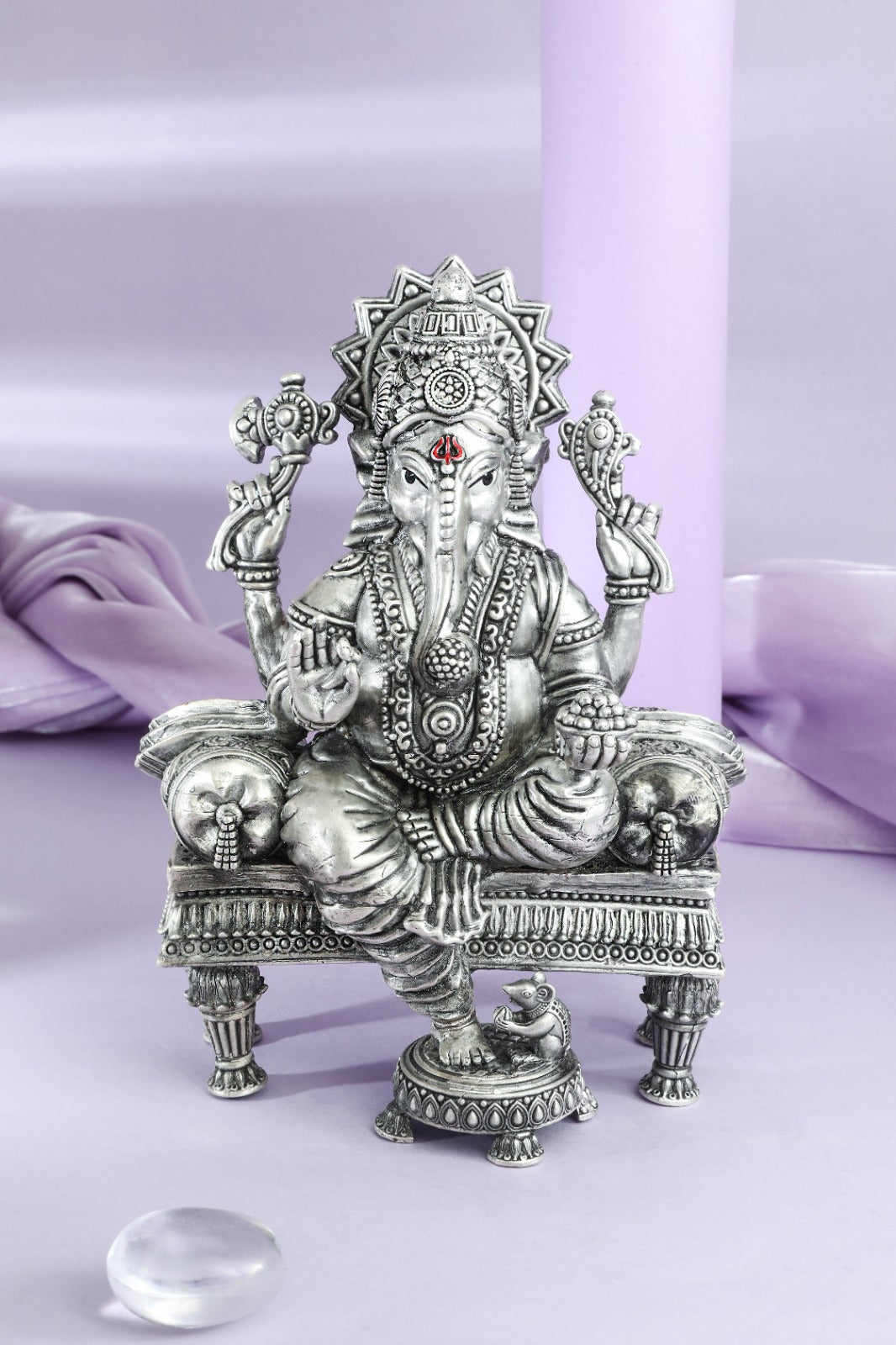 Lord Ganesha Throne Idol