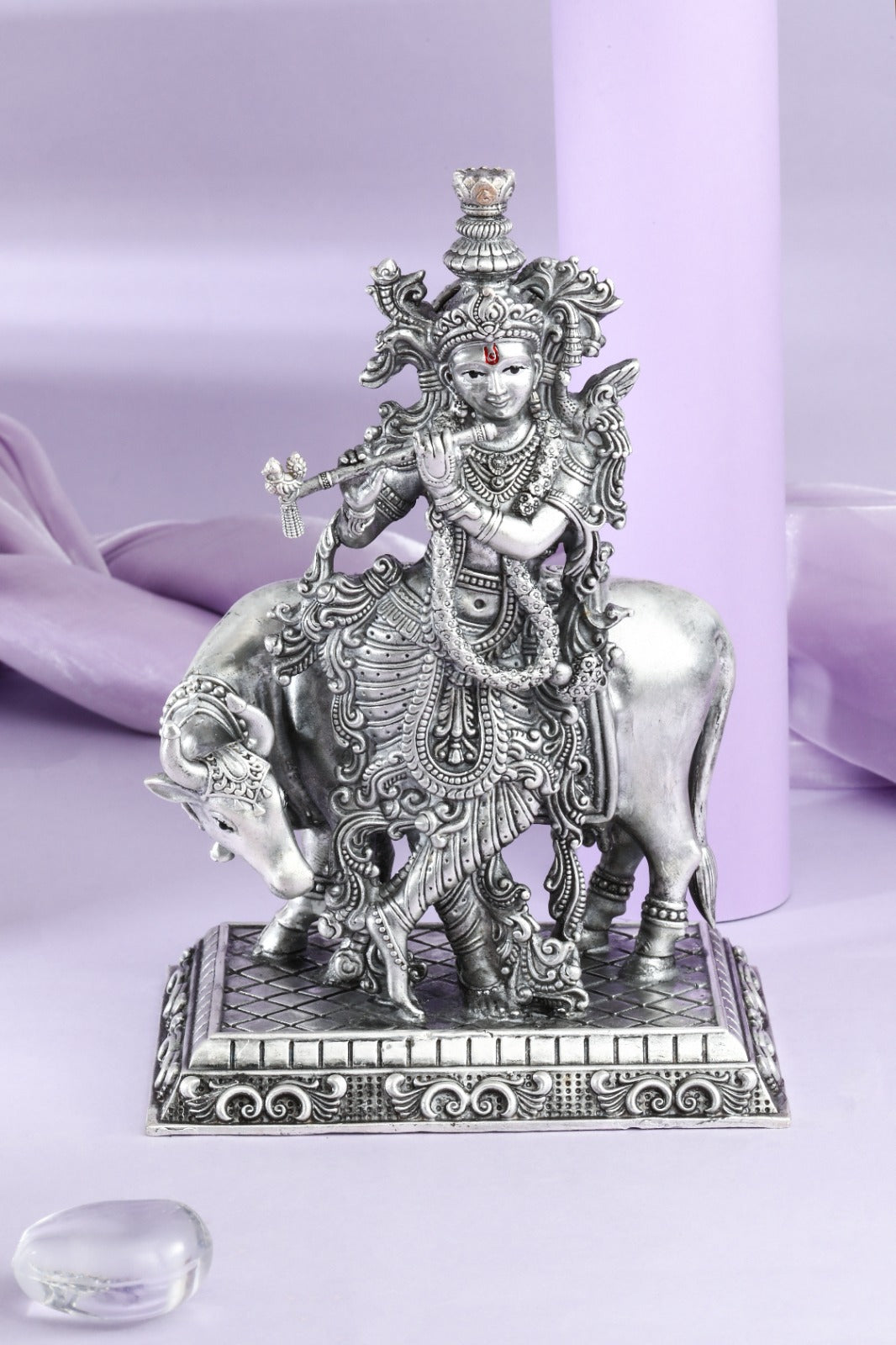Lord Krishna Idol with Cow