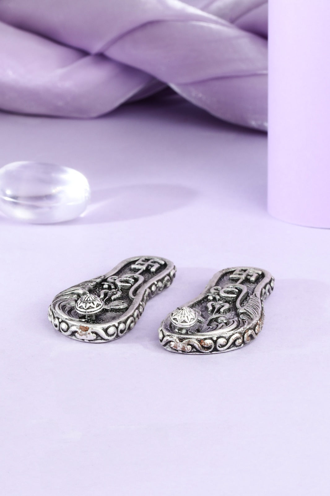 Silver Charan Paduka Pair