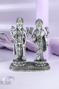 Silver Finish Lakshmi Narayan Idol