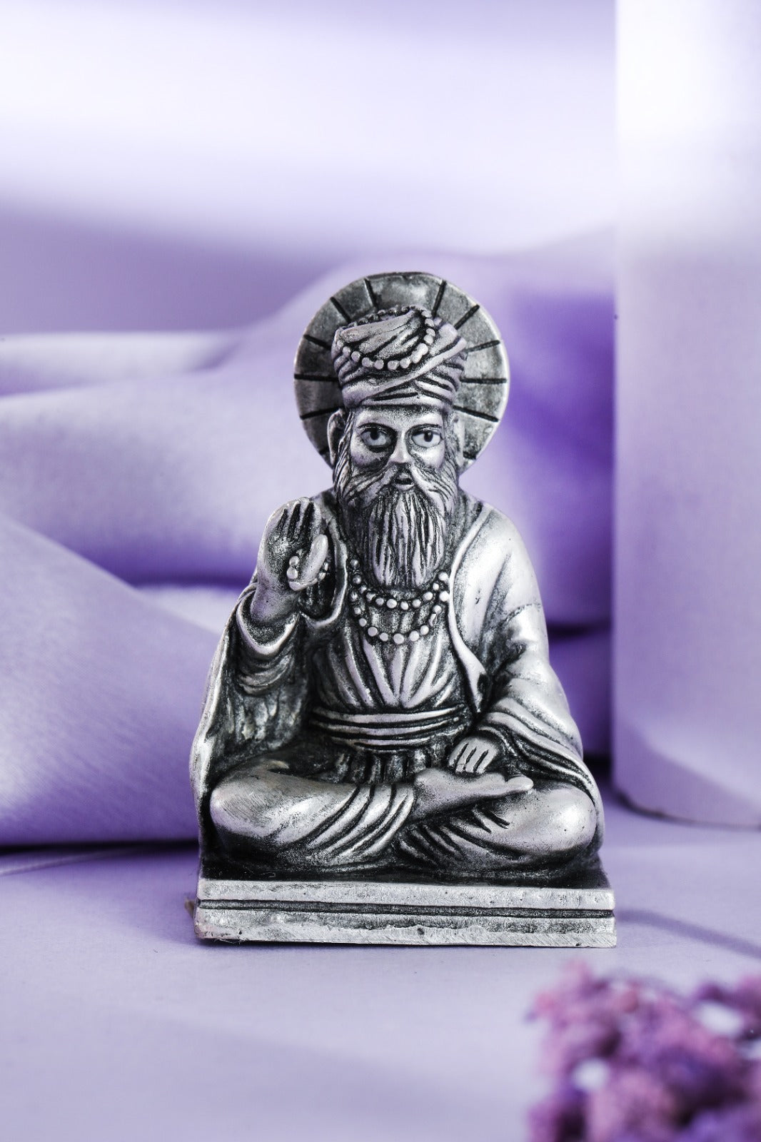Silver Finish Shirdi Sai Baba Idol