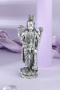 Silver-Tone Lord Vishnu Standing Idol