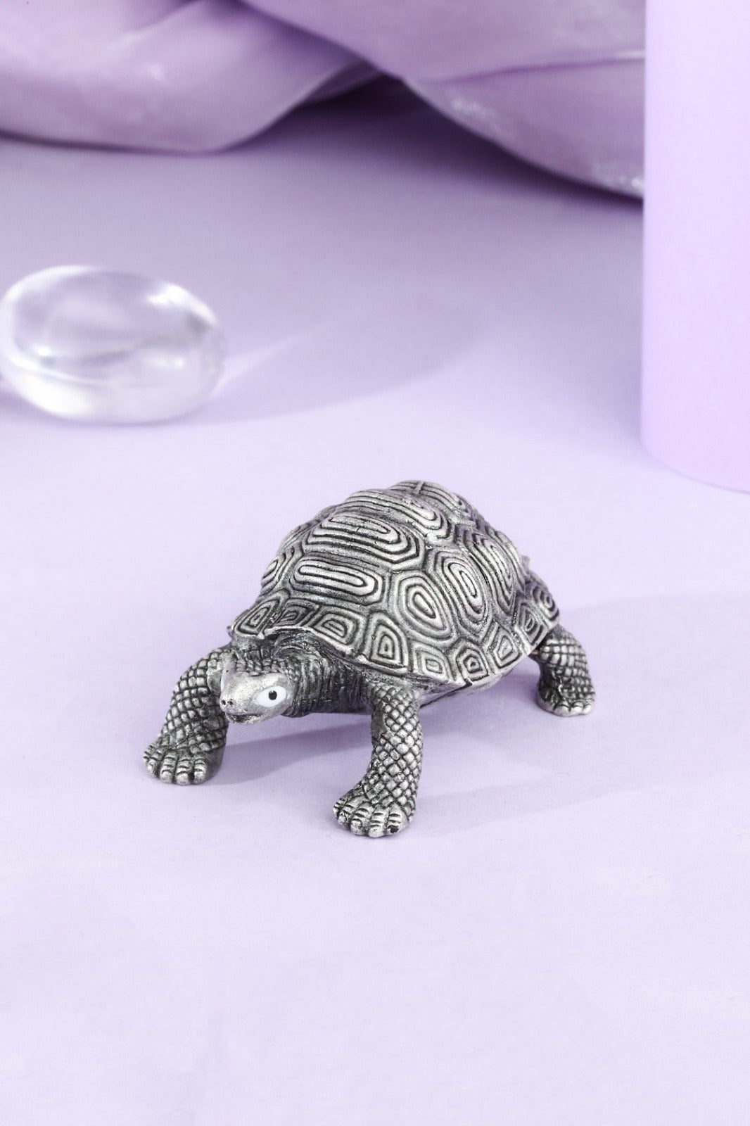 Silver Tortoise Figurine
